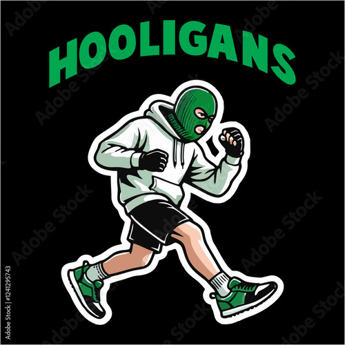 illustration vector graphic of Football fans ultras hooligan design for logo, t-shirt, sticker