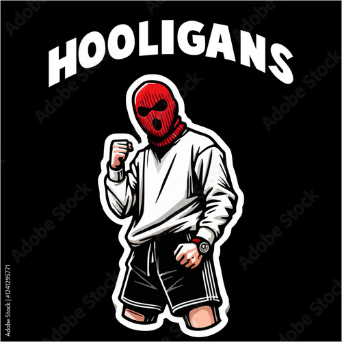 illustration vector graphic of Football fans ultras hooligan design for logo, t-shirt, sticker