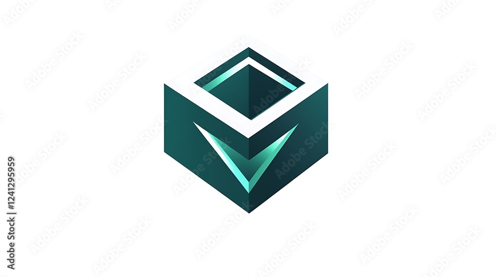 Abstract 3D cube logo design Abstract 3D cube logo design