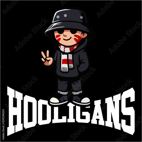 illustration vector graphic of Football fans ultras hooligan design for logo, t-shirt, sticker