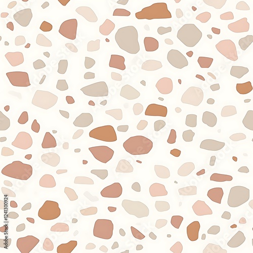 Abstract Terrazzo Pattern, Decorative Background, Minimalist Design, Versatile Print photo