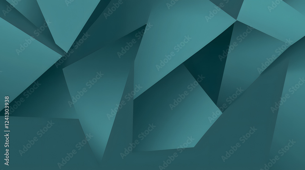 Obraz premium A teal design featuring sharp, clean lines and a minimalist approach, evoking a sense of calm and sophistication.