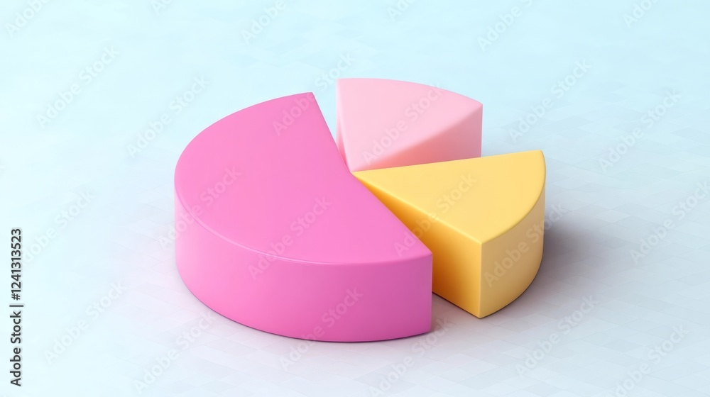 Obraz premium Colorful pie chart representation showcasing data distribution in a creative and engaging manner