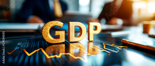 Analyzing gdp and inflation trends in economic reports financial sector infographic business environment data-driven insights photo
