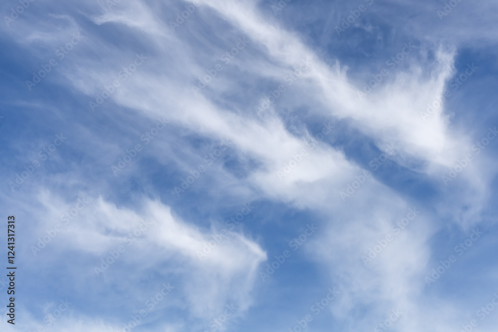 Fototapeta premium Beautiful blue sky with a white clouds