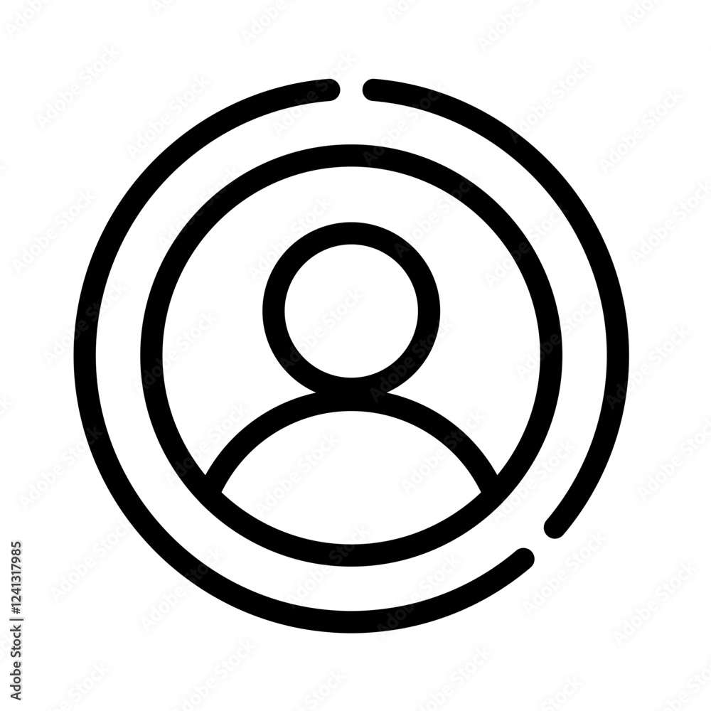 Icon User Profile With Style Outline Icon User Profile With Style Outline