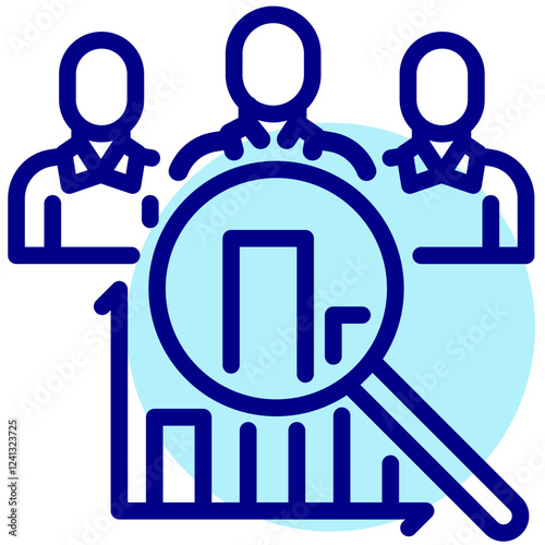 competitor analysis vector mixed outline icon