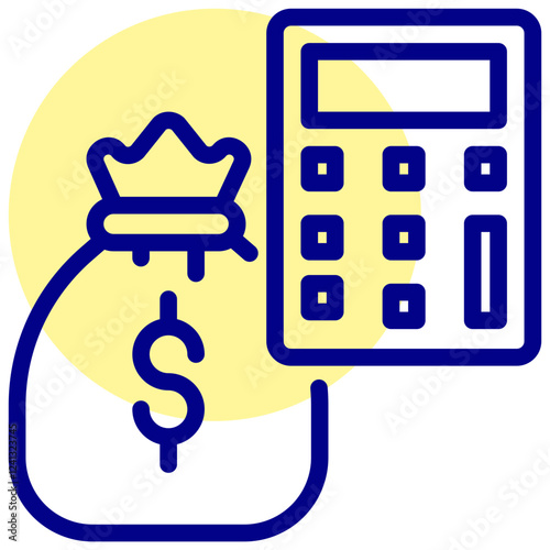 budgeting vector mixed outline icon