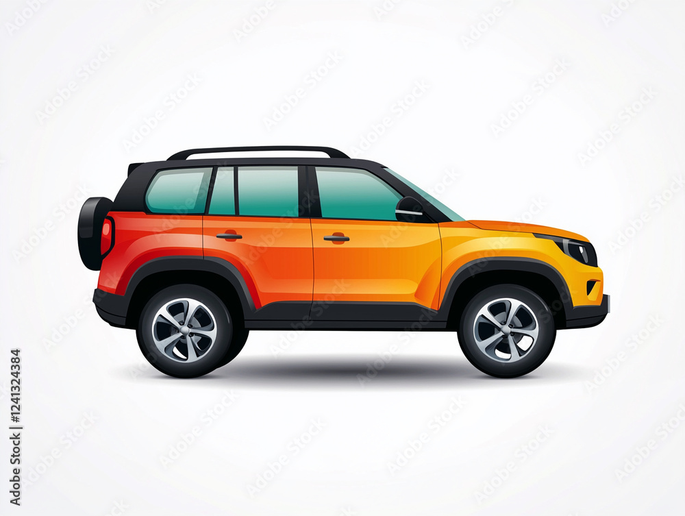 Bright yellow SUV design showcases modern styling and off-road capabilities, perfect for adventurous journeys and city driving Bright yellow SUV design showcases modern styling and off-road capabilities, perfect for adventurous journeys and city driving