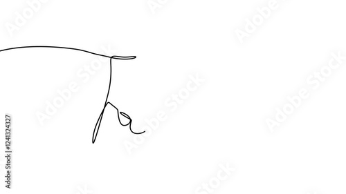 Continuous line drawing animation of handshake. Handshaking of business partners drawn by one single line. Animation video