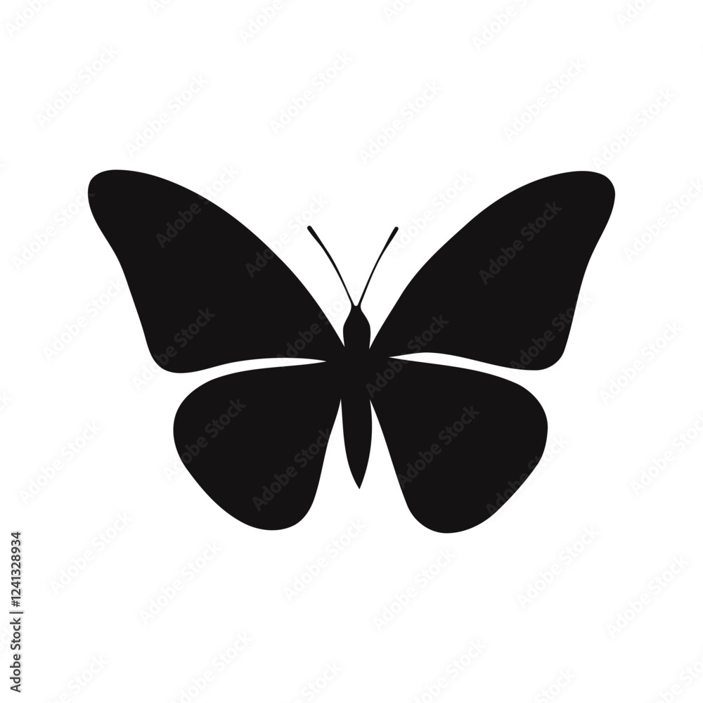 Butterfly silhouette. Flying moth. Vector illustration. Butterfly silhouette. Flying moth. Vector illustration.