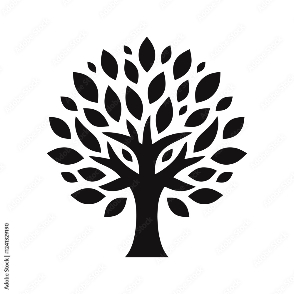 Tree icon. Plant symbol or logo. Vector illustration. Tree icon. Plant symbol or logo. Vector illustration.