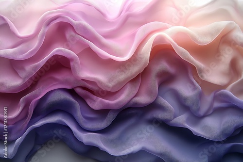 Draped pastel fabric in soft waves of color