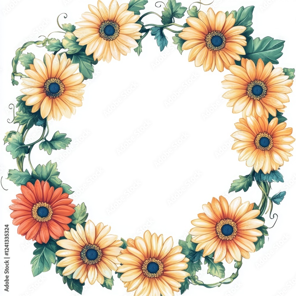 Obraz premium Sunflower Wreath