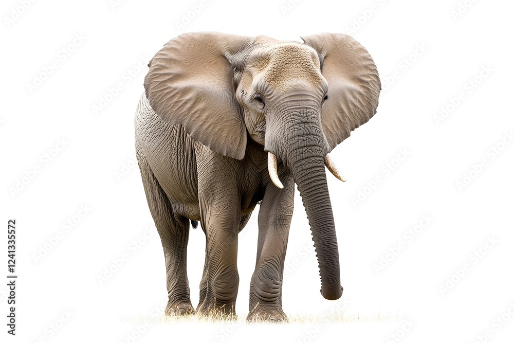 Obraz premium a Elephant, isolated on white background
