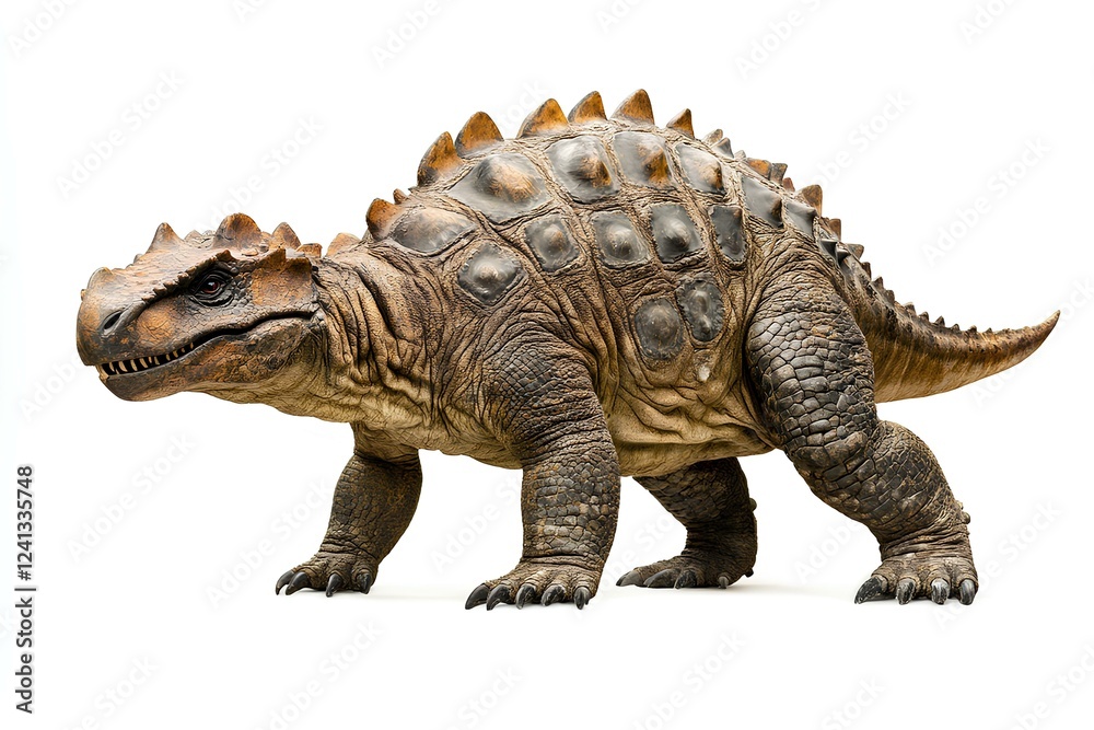 Obraz premium a Ankylosaurus isolated on white background