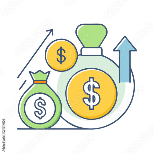 dividend yield icon, dividend yield vector illustration-simple illustration of dividend yield, perfect for dividend yield logos and icons