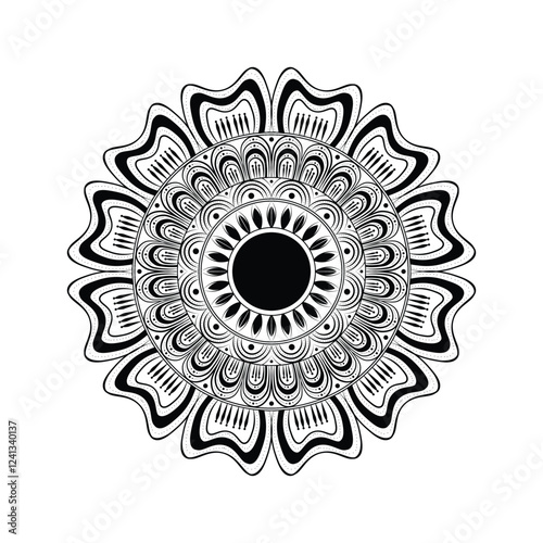 Beautiful decorative Mandala with detailed floral ornaments.