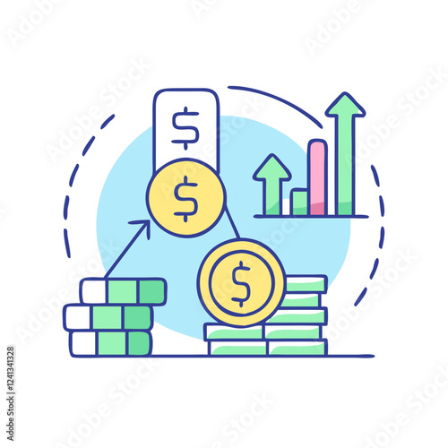penny stocks icon, penny stocks vector illustration-simple illustration of penny stocks, perfect for penny stocks logos and icons