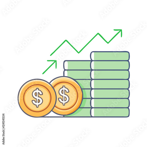 penny stocks icon, penny stocks vector illustration-simple illustration of penny stocks, perfect for penny stocks logos and icons