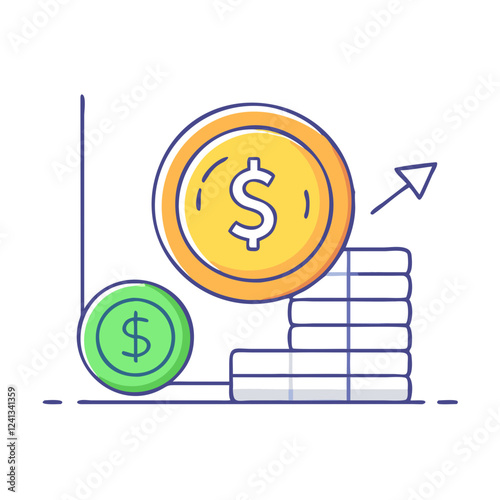 penny stocks icon, penny stocks vector illustration-simple illustration of penny stocks, perfect for penny stocks logos and icons