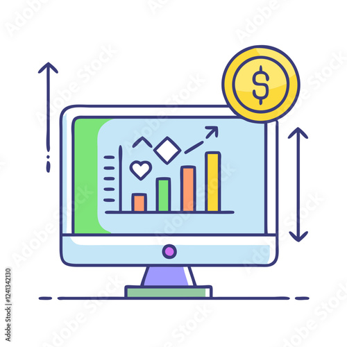 stock ticker icon, stock ticker vector illustration-simple illustration of stock ticker, perfect for stock ticker logos and icons