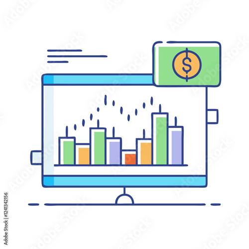 stock ticker icon, stock ticker vector illustration-simple illustration of stock ticker, perfect for stock ticker logos and icons