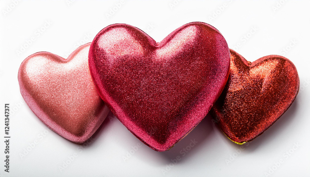Fototapeta premium blank candy valentines hearts isolated on white background