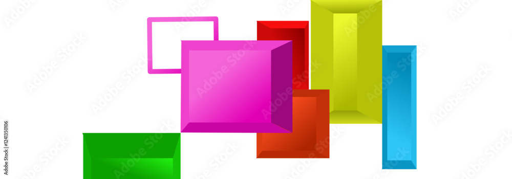 Colorful Rectangles in 3D Space Colorful Rectangles in 3D Space