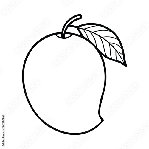 Mango line art vector illustration.eps
