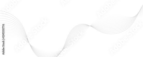 Abstract gray wave dynamic curve lines background. Energy technology concept modern backdrop design for business, presentation, banner.