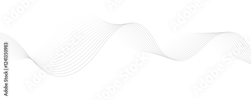 Abstract gray wave dynamic curve lines background. Energy technology concept modern backdrop design for business, presentation, banner.