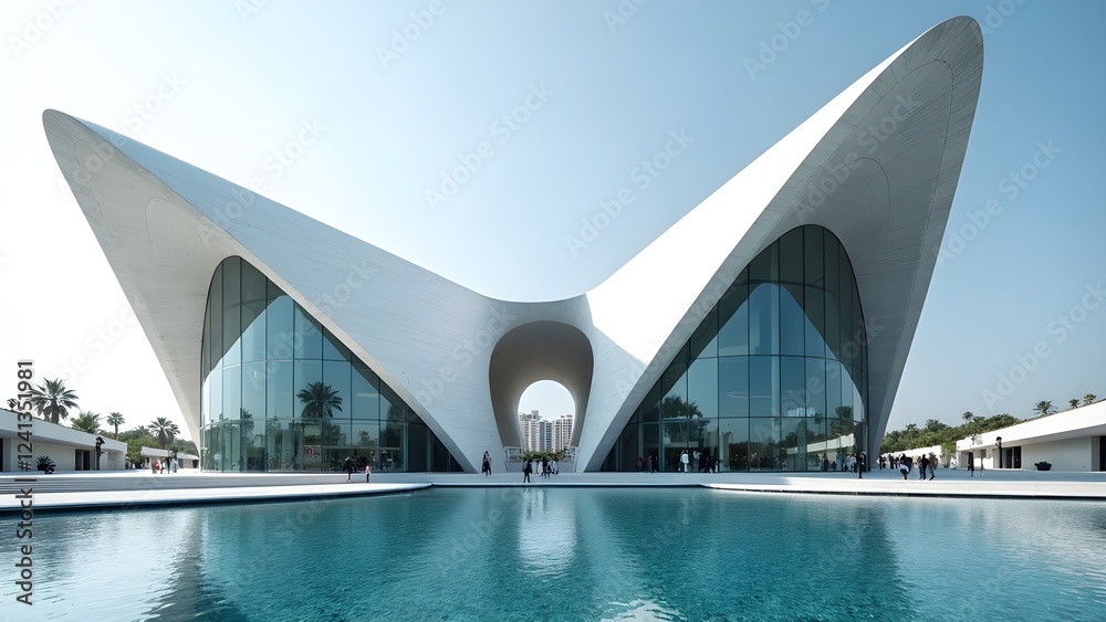 Naklejka premium Modern architecture and reflection