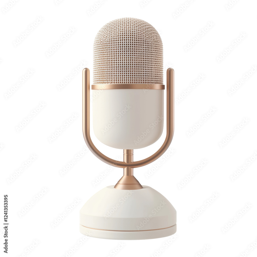 A sleek microphone with a modern design featuring a mesh top and a round base, ideal for recording and broadcasting. A sleek microphone with a modern design featuring a mesh top and a round base, ideal for recording and broadcasting.