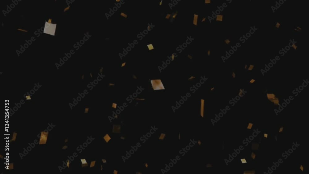 Illustration of Golden Confetti launch, winner concept, competition champion