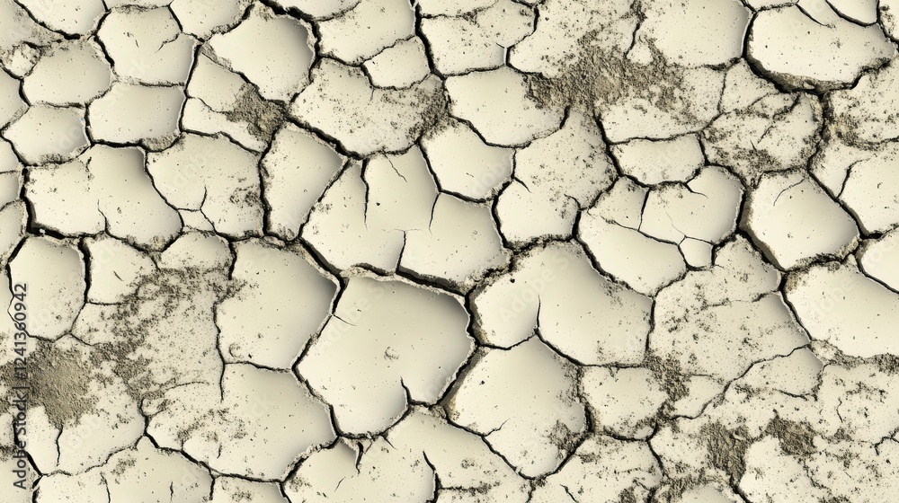 A Detailed Look at the Fissured Earth Texture of a Drought-Stricken Landscape A Detailed Look at the Fissured Earth Texture of a Drought-Stricken Landscape