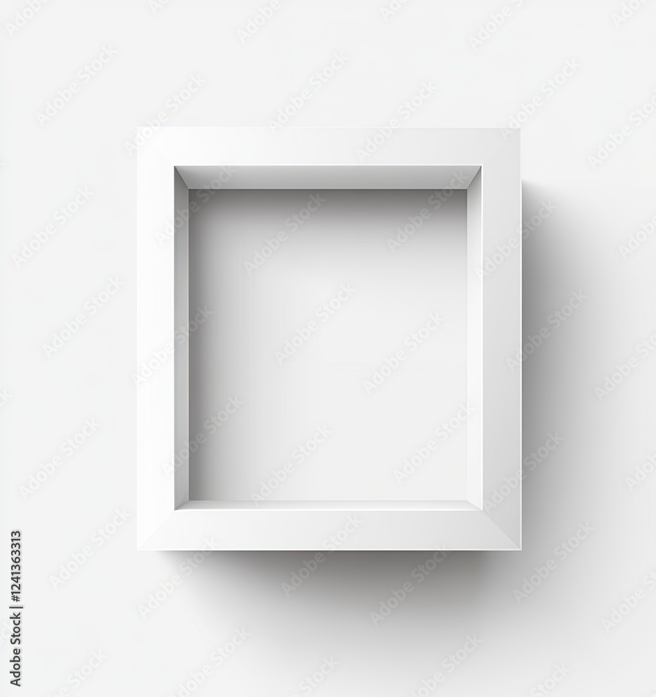 White blank packaging box with a transparent window for product advertising, branding, and design on an isolated background, vector illustration. White blank packaging box with a transparent window for product advertising, branding, and design on an isolated background, vector illustration.