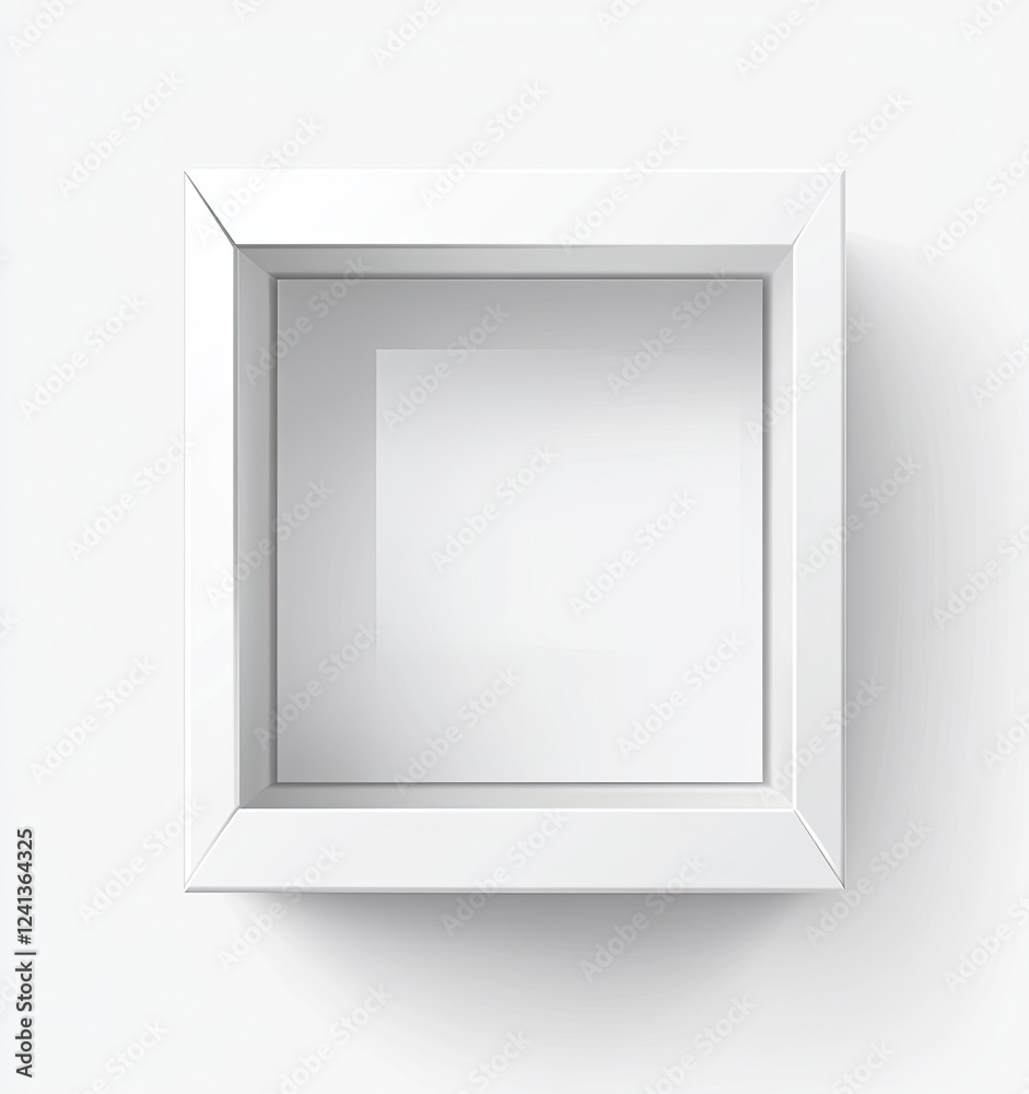 White blank packaging box with a transparent window for product advertising mockup, front view isolated on a background, vector illustration. Stock photo contest winner. White blank packaging box with a transparent window for product advertising mockup, front view isolated on a background, vector illustration. Stock photo contest winner.