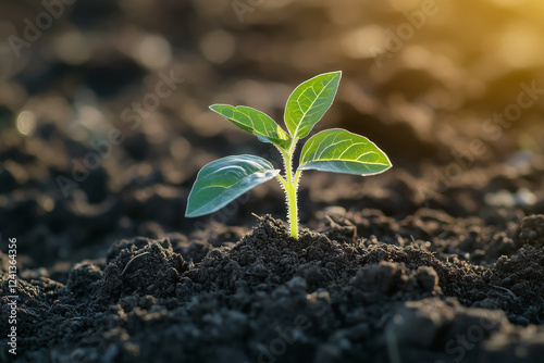 Young Green Seedling Growing