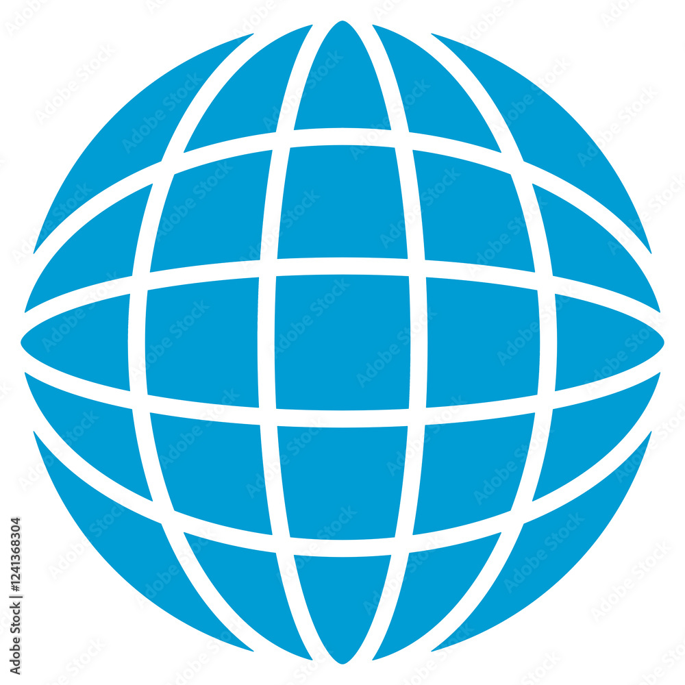 blue silhouette web globe icon blue silhouette web globe icon