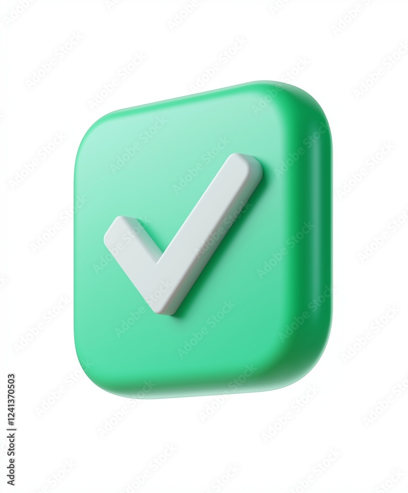 3d cartoon check mark icon 3d cartoon check mark icon
