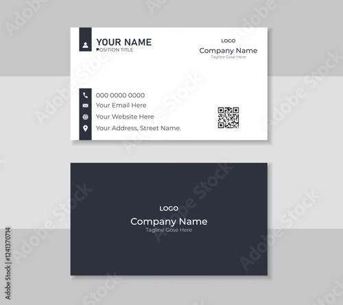 Simple business card design layout.