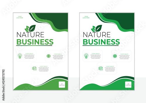 Agricultural business flyer template design.