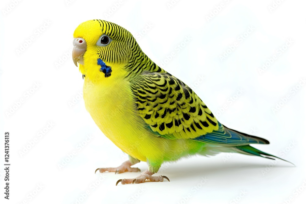 Fototapeta premium a budgerigar isolated on white background. 