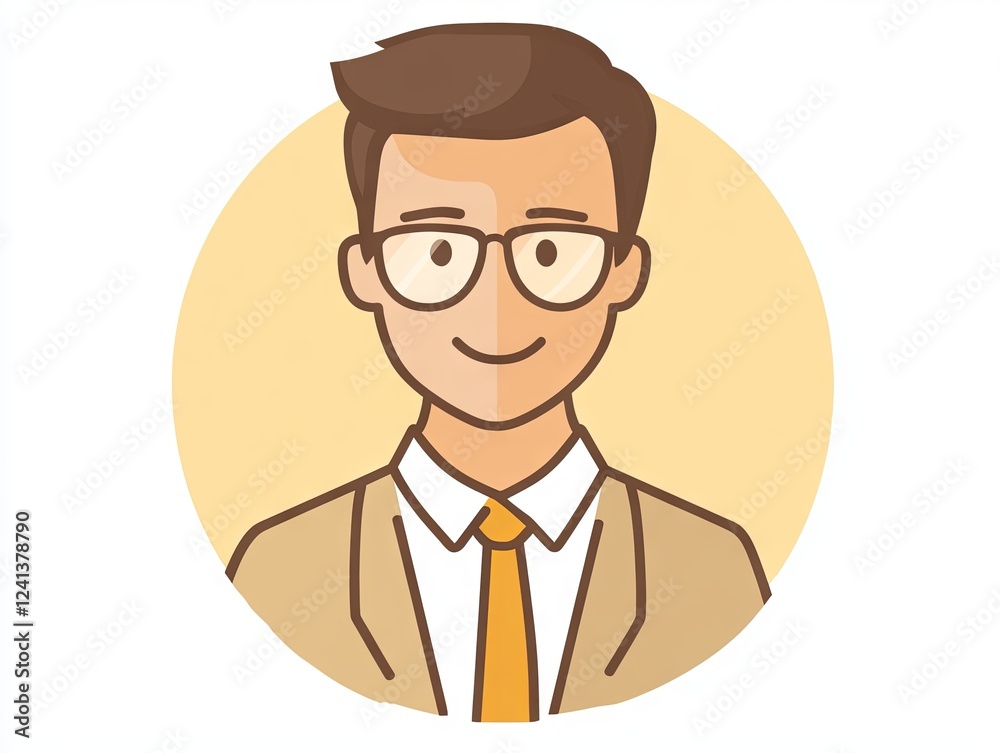 vector illustration of a businessman with glasses vector illustration of a businessman with glasses