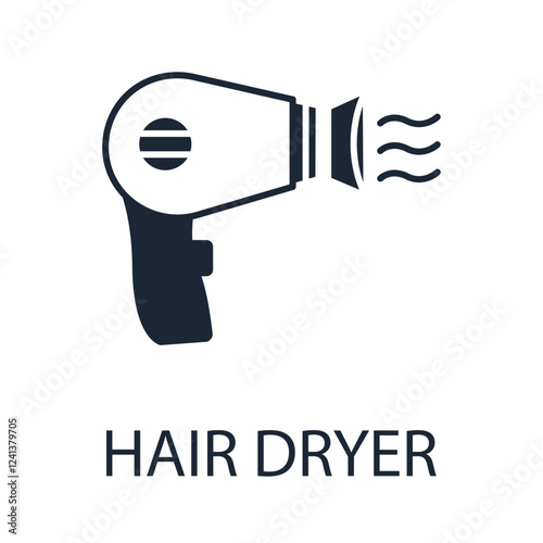 Hair dryer icon. vector.Editable stroke.linear style sign for use web design,logo.Symbol illustration.