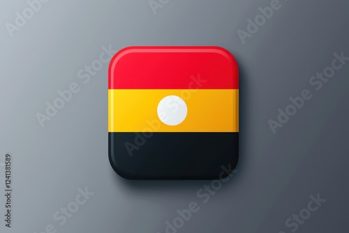 Modern app icon with bold colors and sleek glossy design Free Download Modern app icon with bold colors and sleek glossy design - GFXLoad