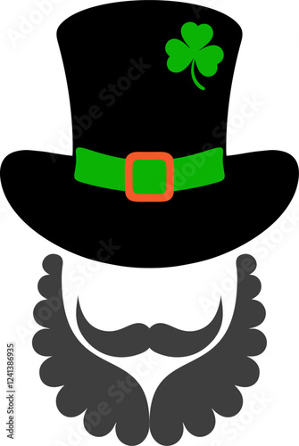 leprechaun hat st patricks day vector icon eps4