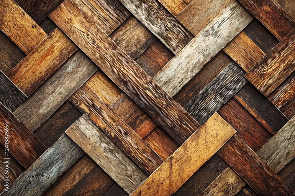 Seamless pattern of rustic wooden planks arranged in a warm and natural design with varying shades of brown for decorative use Seamless pattern of rustic wooden planks arranged in a warm and natural design with varying shades of brown for decorative use