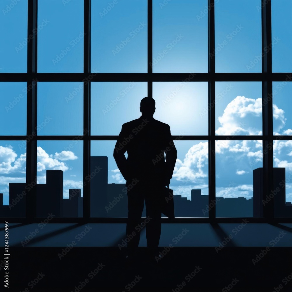Fototapeta premium Captivating urban skyline silhouetted against a vibrant sunset silhouetted skyline cityscape architecture illustration building city vector